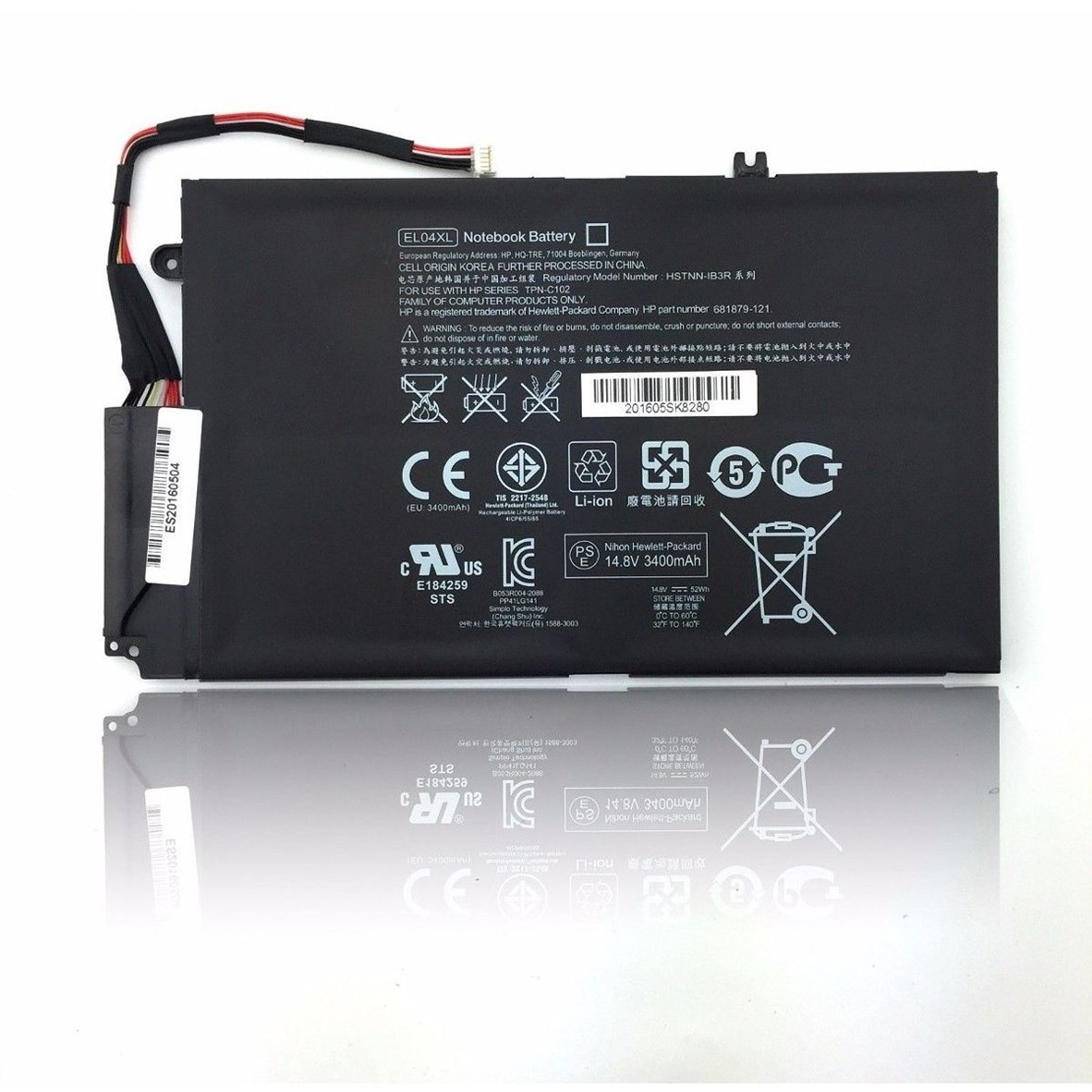 Bateria Original HP 14.8V 3400Mah 681949-001 1