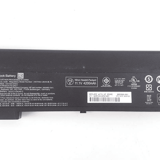 Batería Notebook HP 685988-001 para ELITEBOOK 2170P
