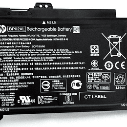 Bateria HP 15-Au 4 Celdas Negro 7.7V 41Wh Bp02Xl 849909-850