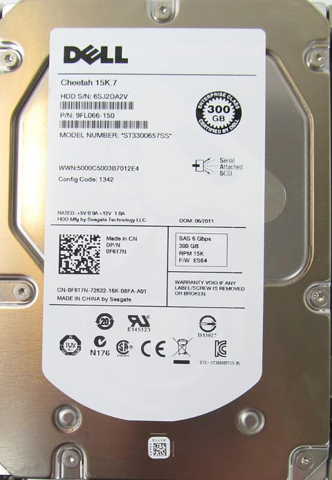 Disco Duro Dell 300 Gb 6G 15K 3.5 9FL066-150
