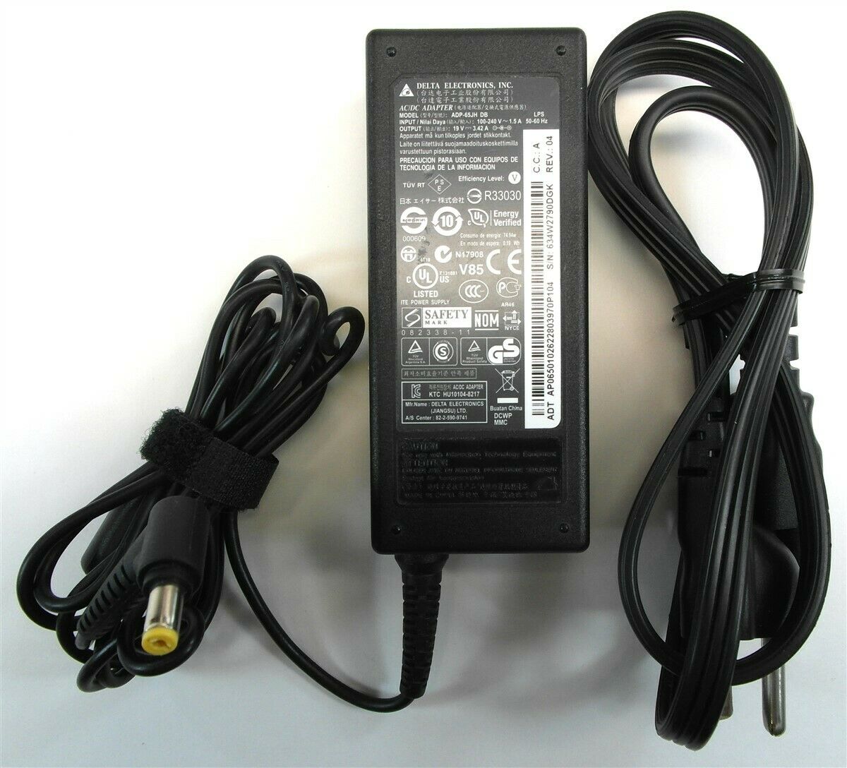 Ac Adapter Whith Power Cord A ADP-65JH-DB 1