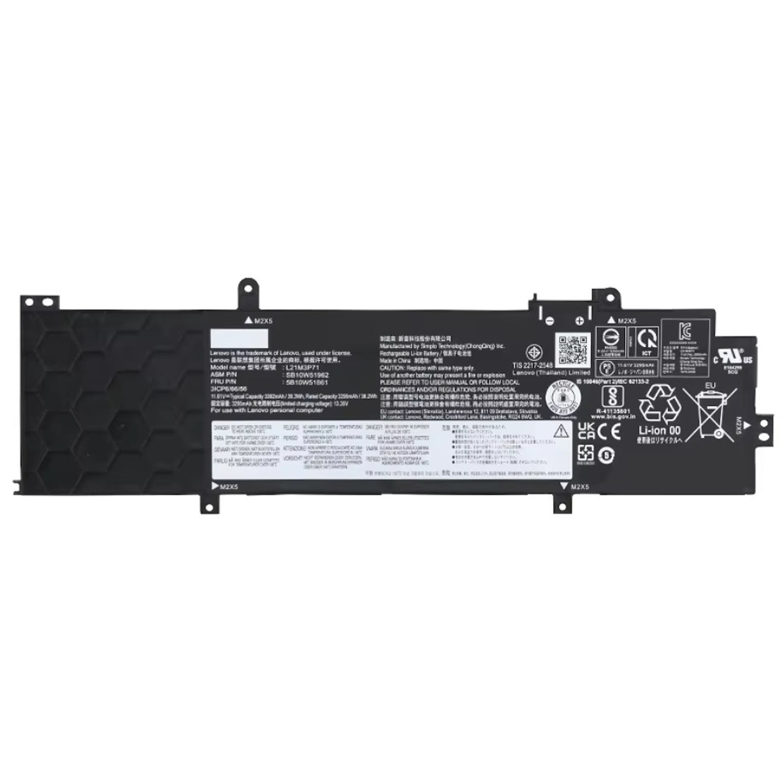 Batería Lenovo Thinkpad T14 P14s Gen 3 39.32wh 1