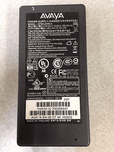 Avaya Poe Power Supply  D DPSN-20HBB