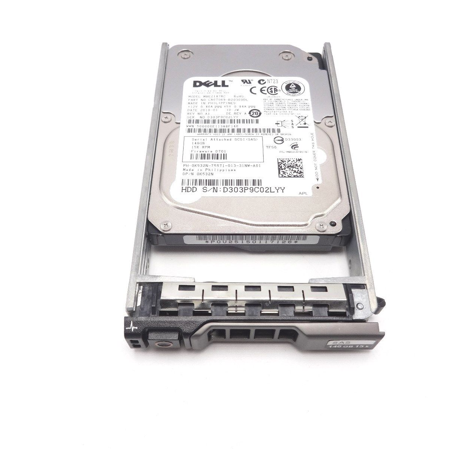 146-Gb 6G 15K 2.5 Sp Sas W/F830C  K532N 1