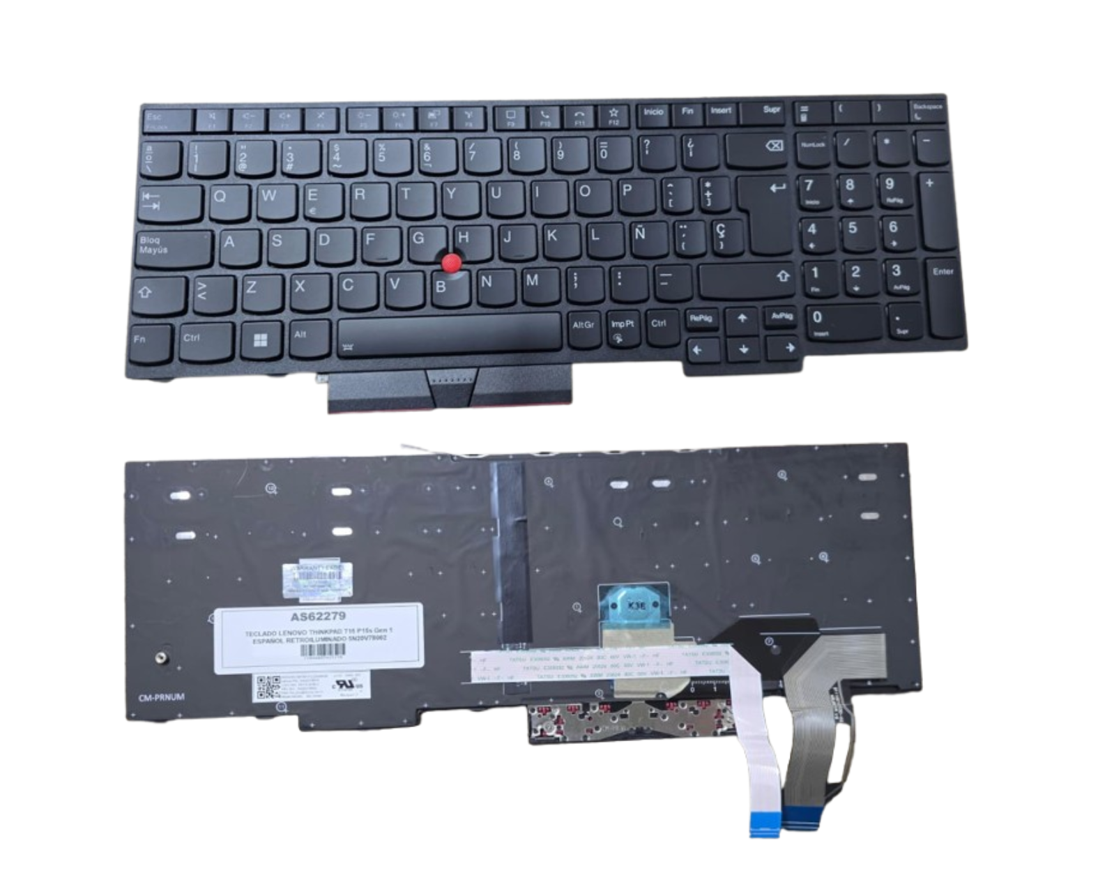 Teclado Lenovo Thinkpad T15 P15S Gen 1 Español Retroiluminado 5N20V78002 1