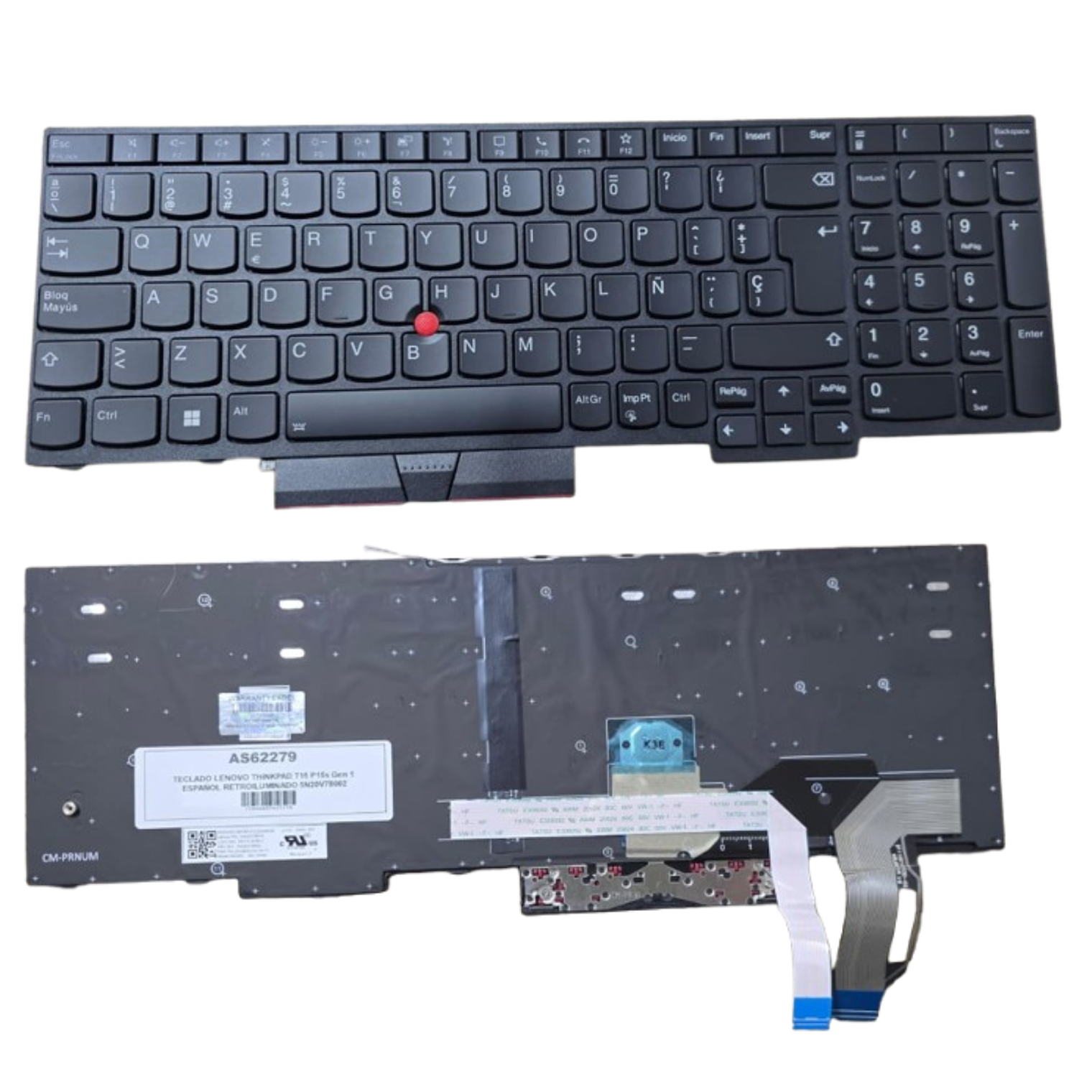 Teclado Lenovo Thinkpad T15 P15S Gen 1 Español Retroiluminado 5N20V78002 1