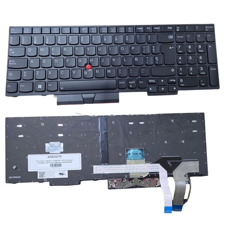 Teclado Lenovo Thinkpad T15 P15S Gen 1 Español Retroiluminado 5N20V78002 1