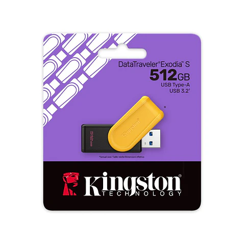 Pendrive Kingston 512Gb Usb 3.2 Gen 1 Datatraveler DTXS/512GB