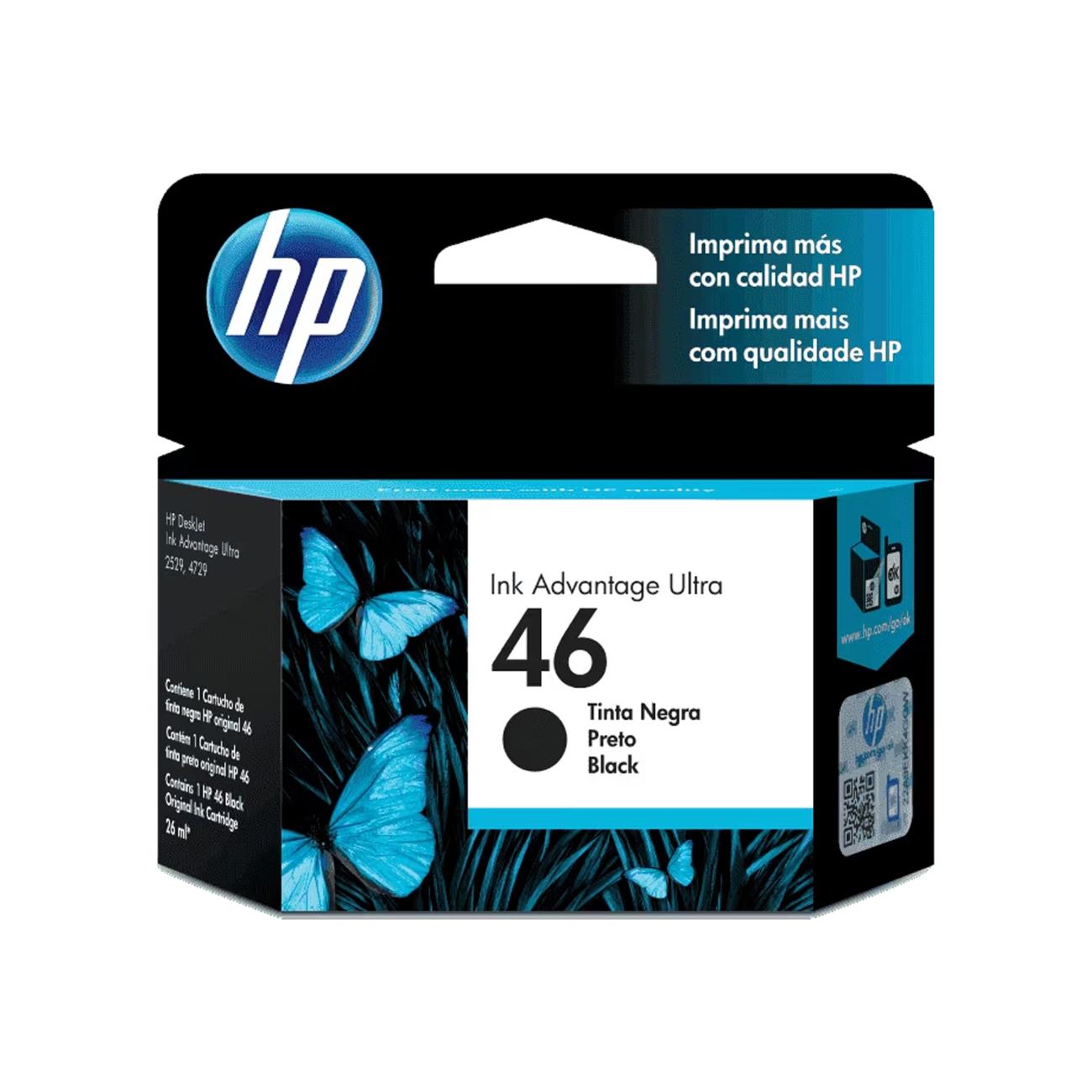 Tinta Hp 46 Black Ink Cartridge CZ637AL 1
