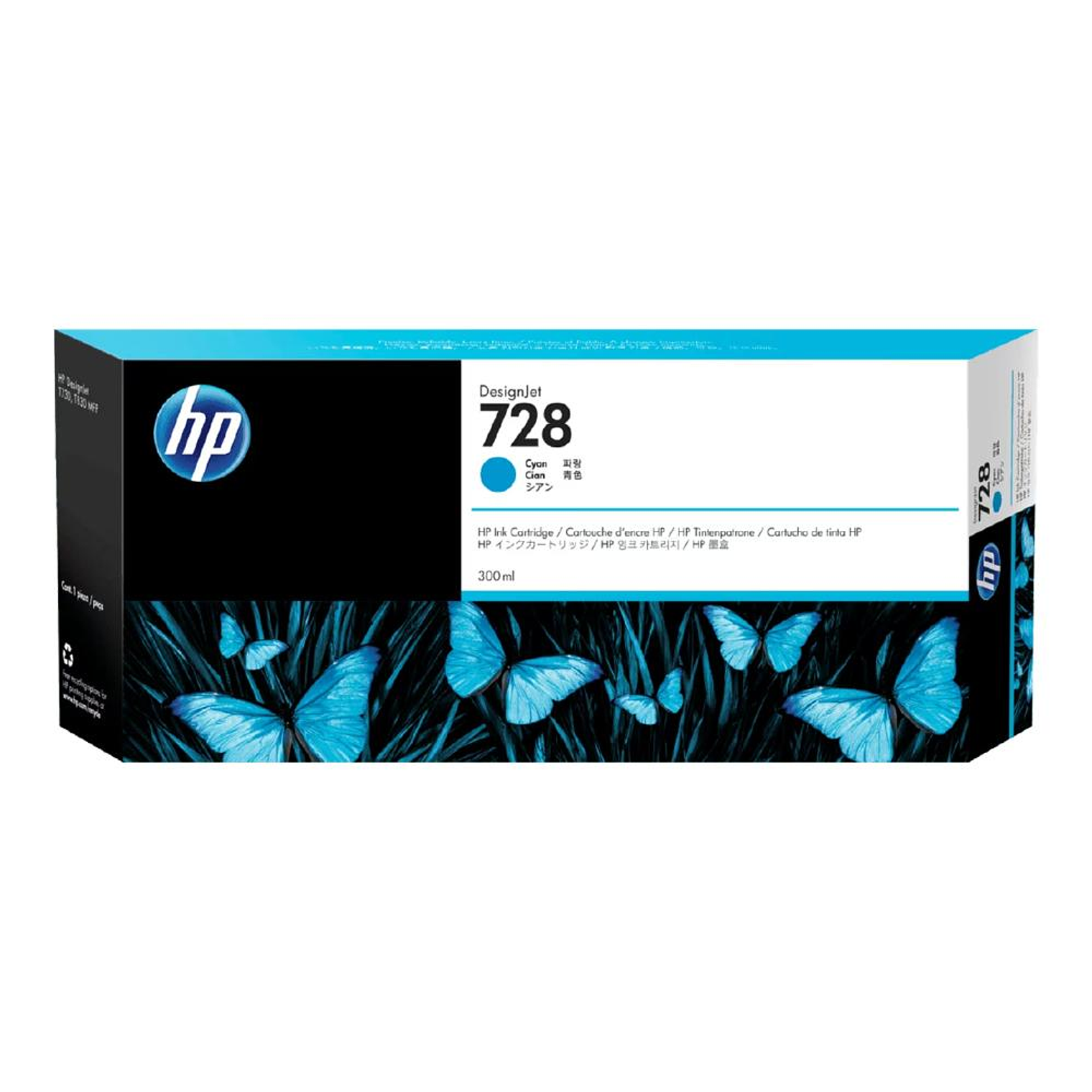 Tinta 300-Ml Cyan Designjet Ink Cartridge T730 T8 F9K17A 1