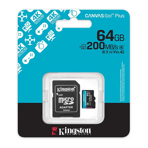 Memoria Kingston 64Gb Microsdxc Canvas Goplus Gen4 SDCG4/64GB