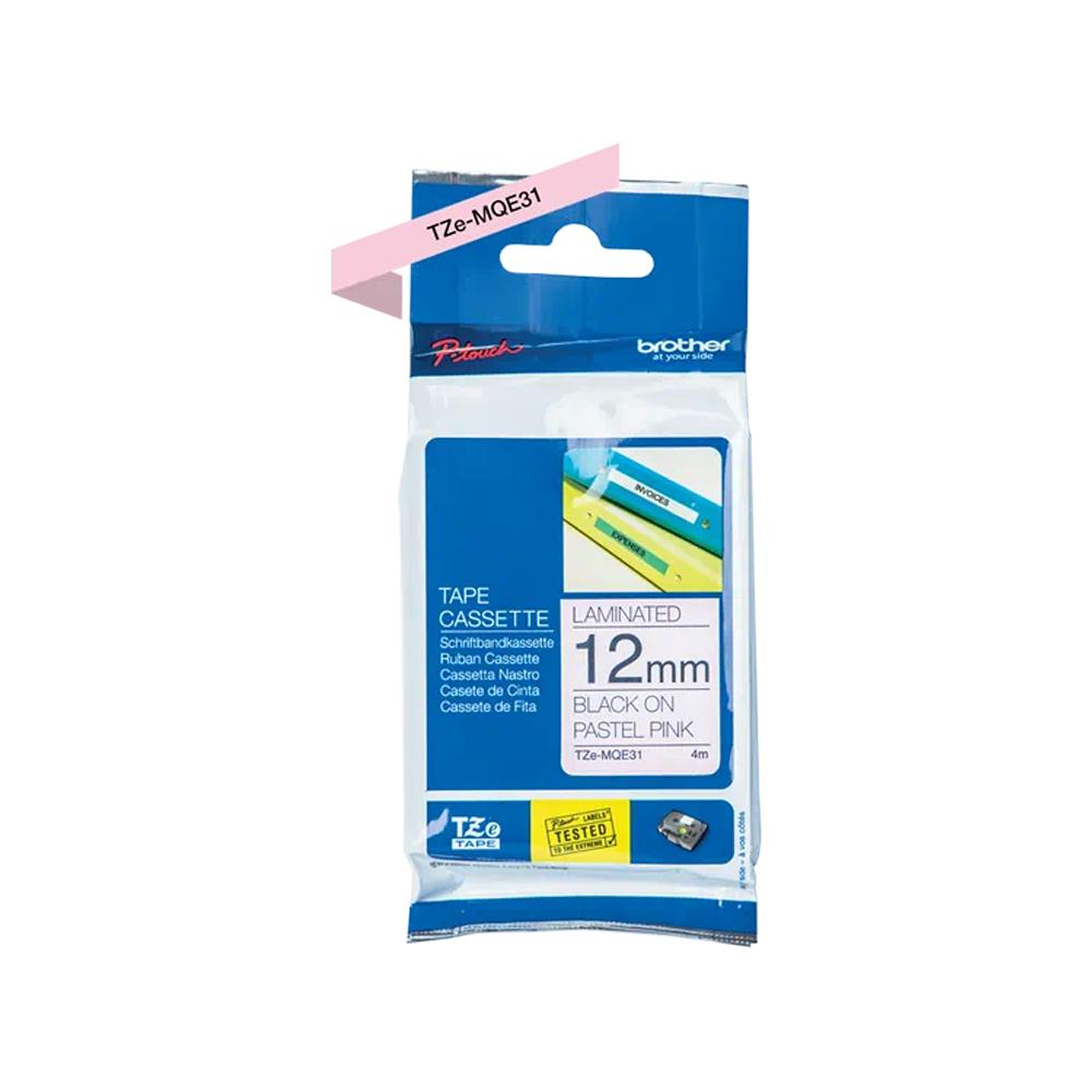 Cinta Brother Negro /Rosa 12Mm X 8M Tzemqe31 1