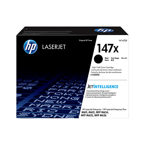 Toner Toner Hp Laser 147X Alto Rendimiento Negro W1470X