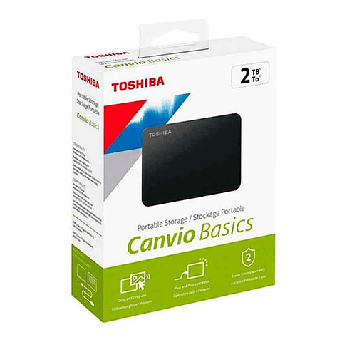 Disco Duro Toshiba 4Tb Externo Canvio Basics Black HDTB540XK3CA