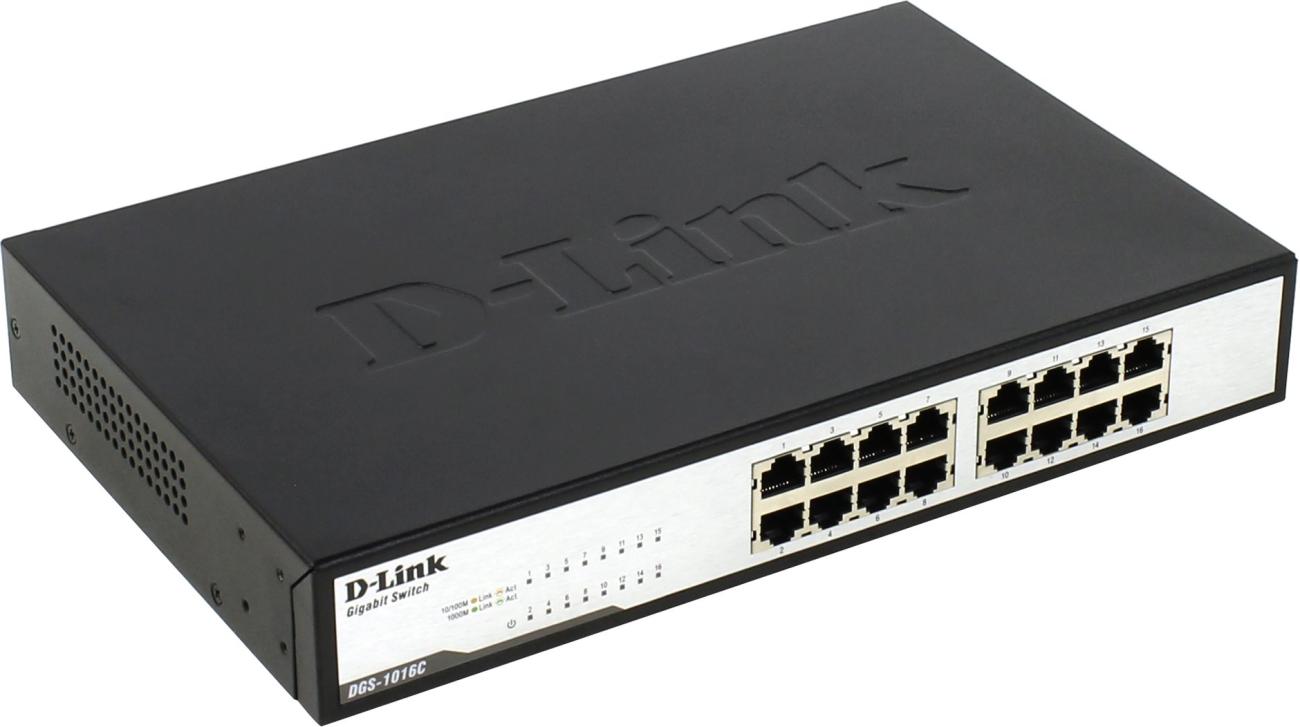 Switch 16-Port 10/1001000Mbps Unmanaged DGS-1016C 1
