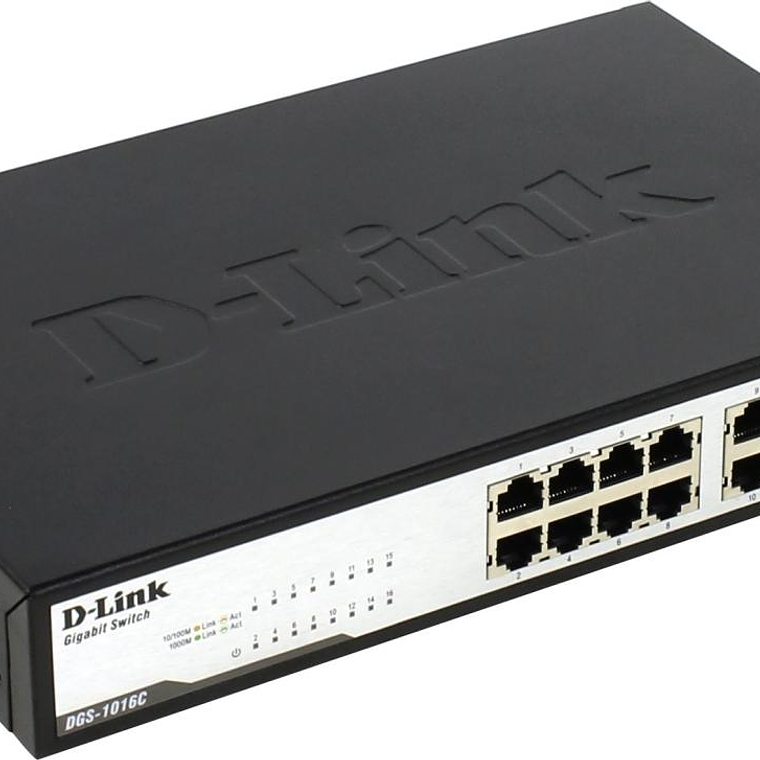 Switch 16-Port 10/1001000Mbps Unmanaged DGS-1016C 1
