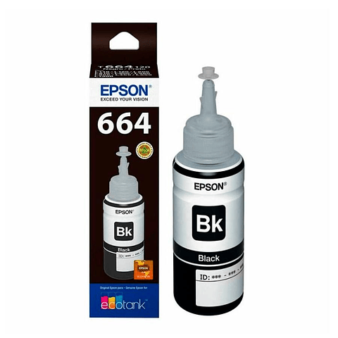 Tinta L200/L110/L210/L355/L555/L565 - Black Ink T664120-AL