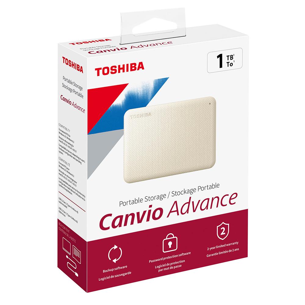Disco Duro Toshiba 1Tb Externo Canvio Advance Blan HDTCA10XW3AA 1