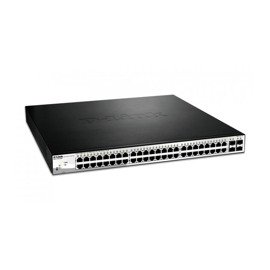 Switch 48 10/100/1000Base-T Poe + 4 100/1000 Mbps DGS-1210-52MP 1