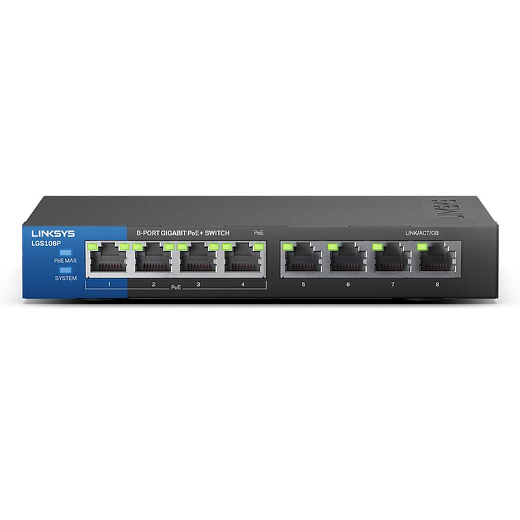 Switch Lgs108P Linksys 8-1000(4-Poe+) 50W LGS108P 1