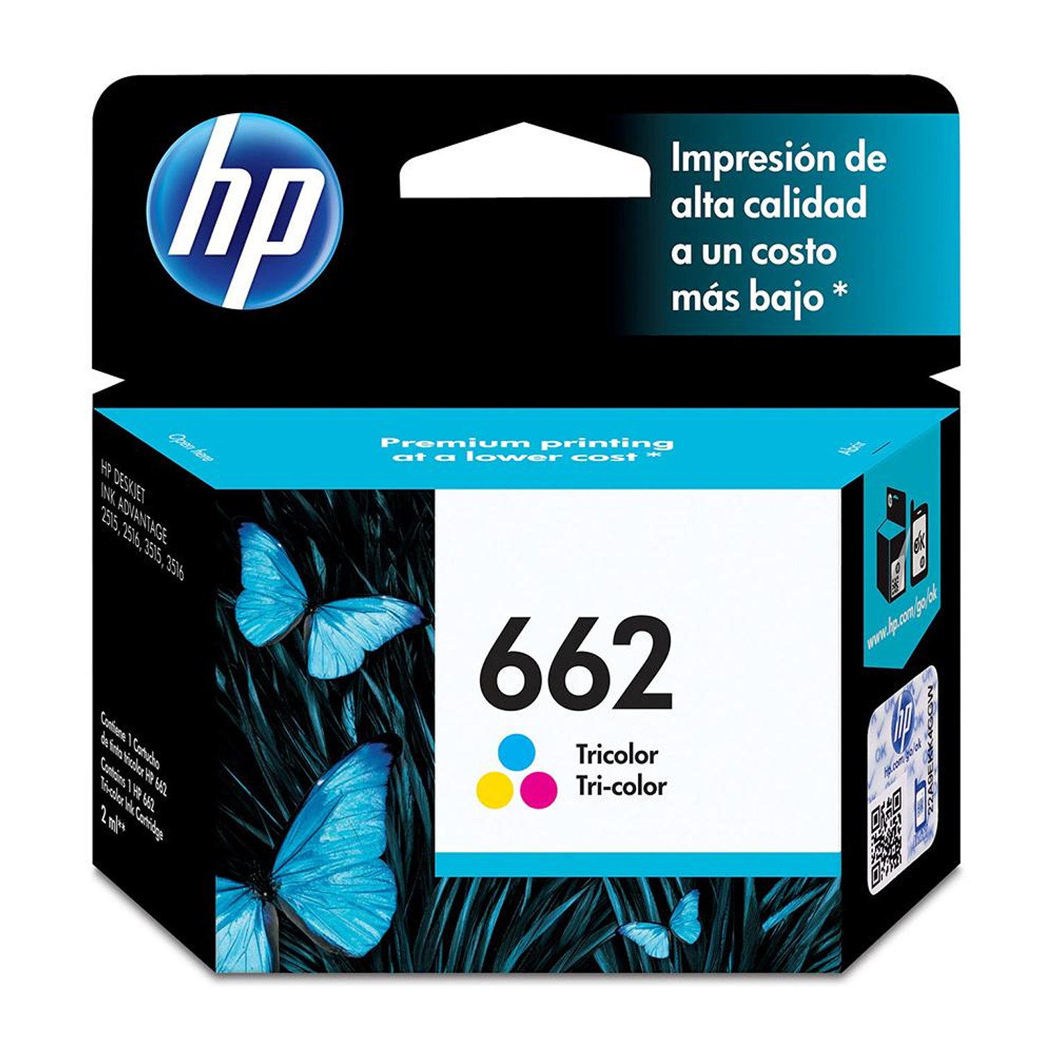 Tinta Hp 662 Tri-Color Ink Cartridge CZ104AL 1