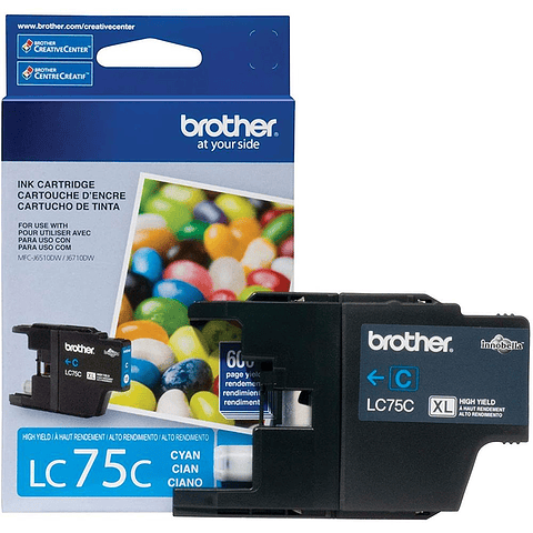 Tinta Cartridge Brother Lc-75 Cyan (Mfc-J6710 LC75C