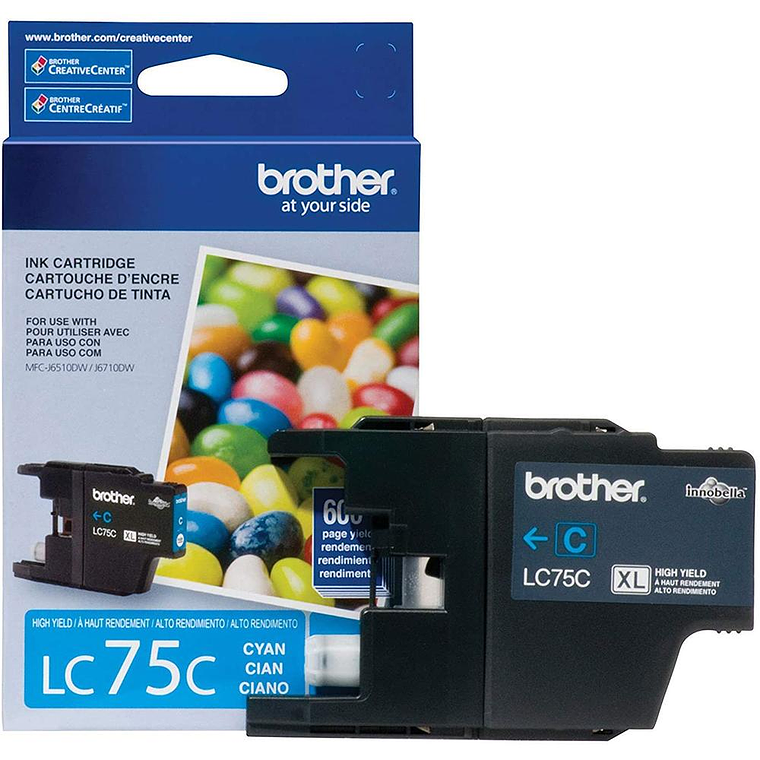 Tinta Cartridge Brother Lc-75 Cyan (Mfc-J6710 LC75C 1