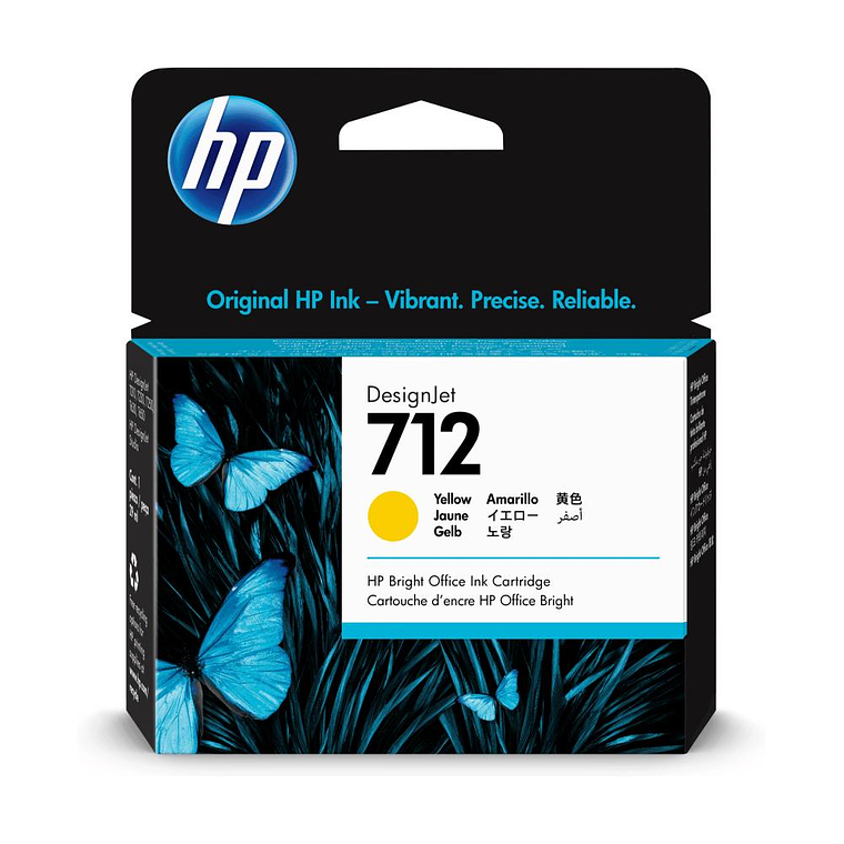 Tinta Hp 712 29-Ml Yellow Ink Cartridge 3ED69A 1
