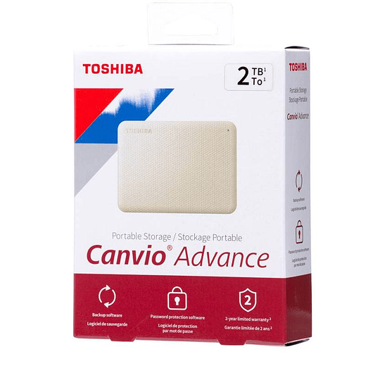 Disco Duro Toshiba 2Tb Externo Canvio Advance Blan