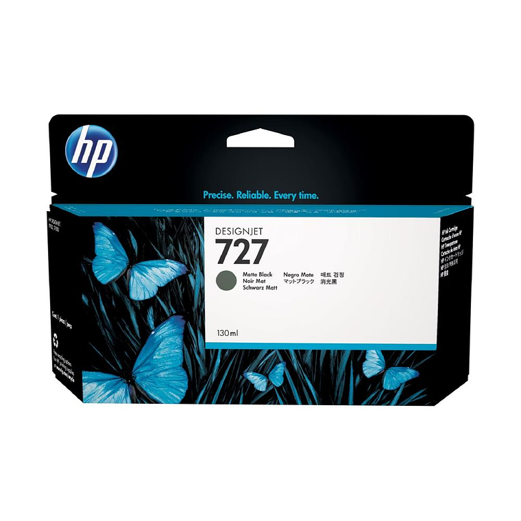 Tinta Hp 130-Ml Matte Black Designjet Ink Cartridg B3P22A 1