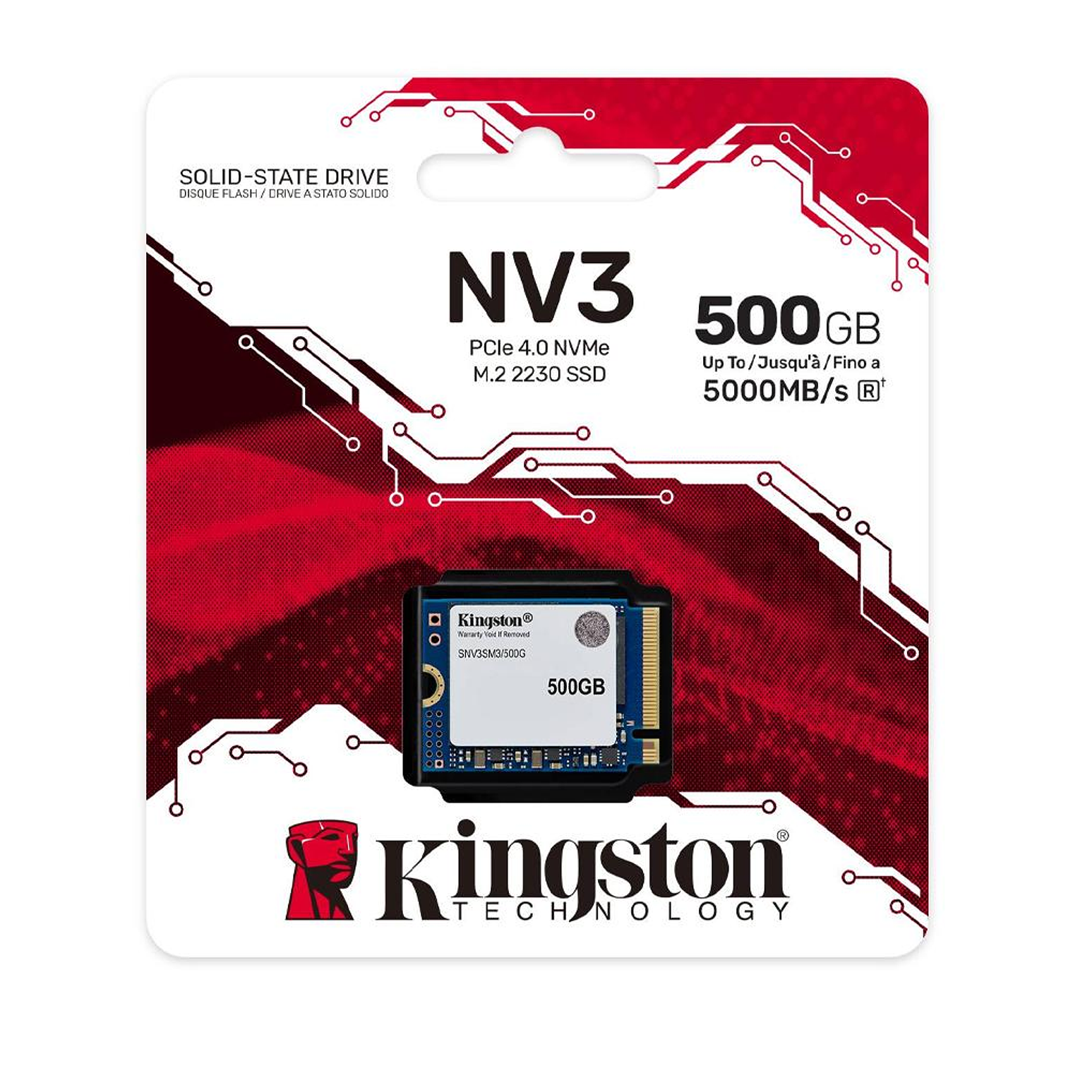 Disco Duro Kingston Ssd500Gbnv3M.2 2230Pcie4.0Nvme SNV3SM3/500G 1