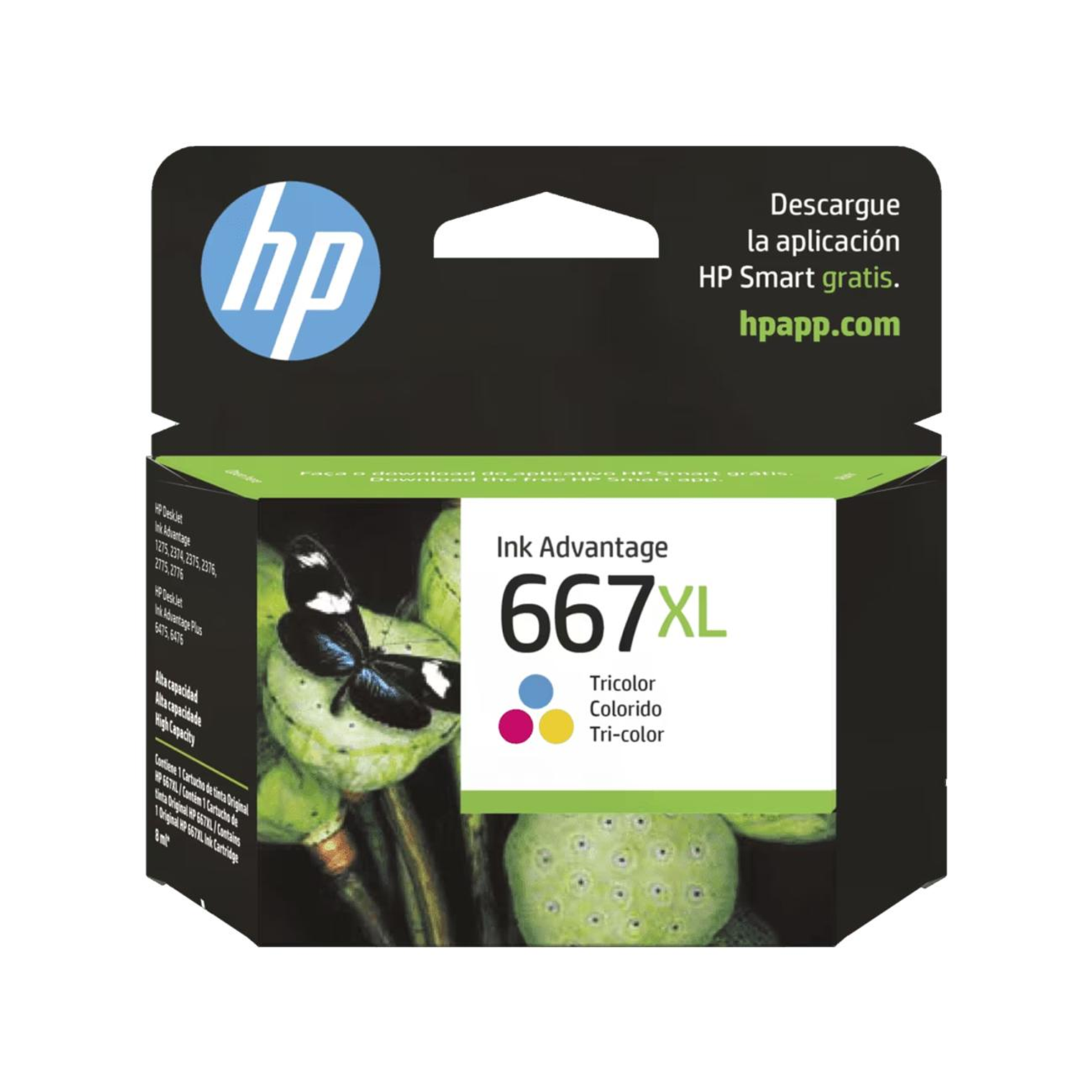 Tinta Cartucho De Hp 667Xl Tricolor 3YM80AL 1