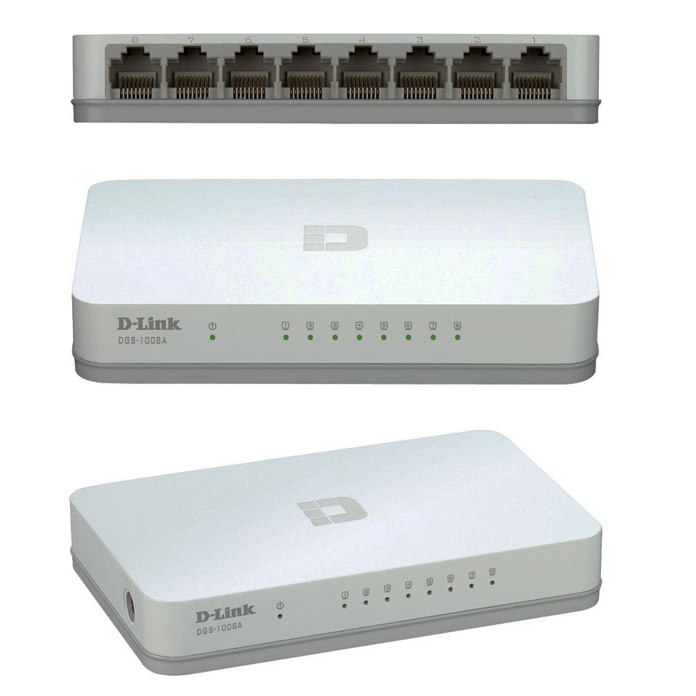 Switch Swicht 8-Port 10/100/1000Mbps DGS-1008a 1