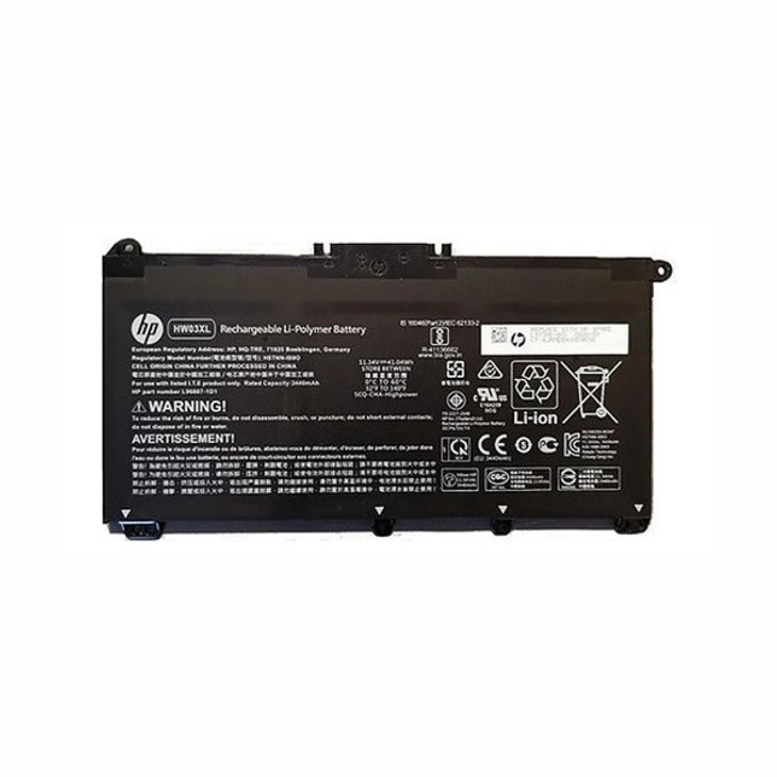 Bateria Hp Pavilion 15-Eg 41.04Wh 11.34V 3 Celdas Hw03Xl L97300-005 1