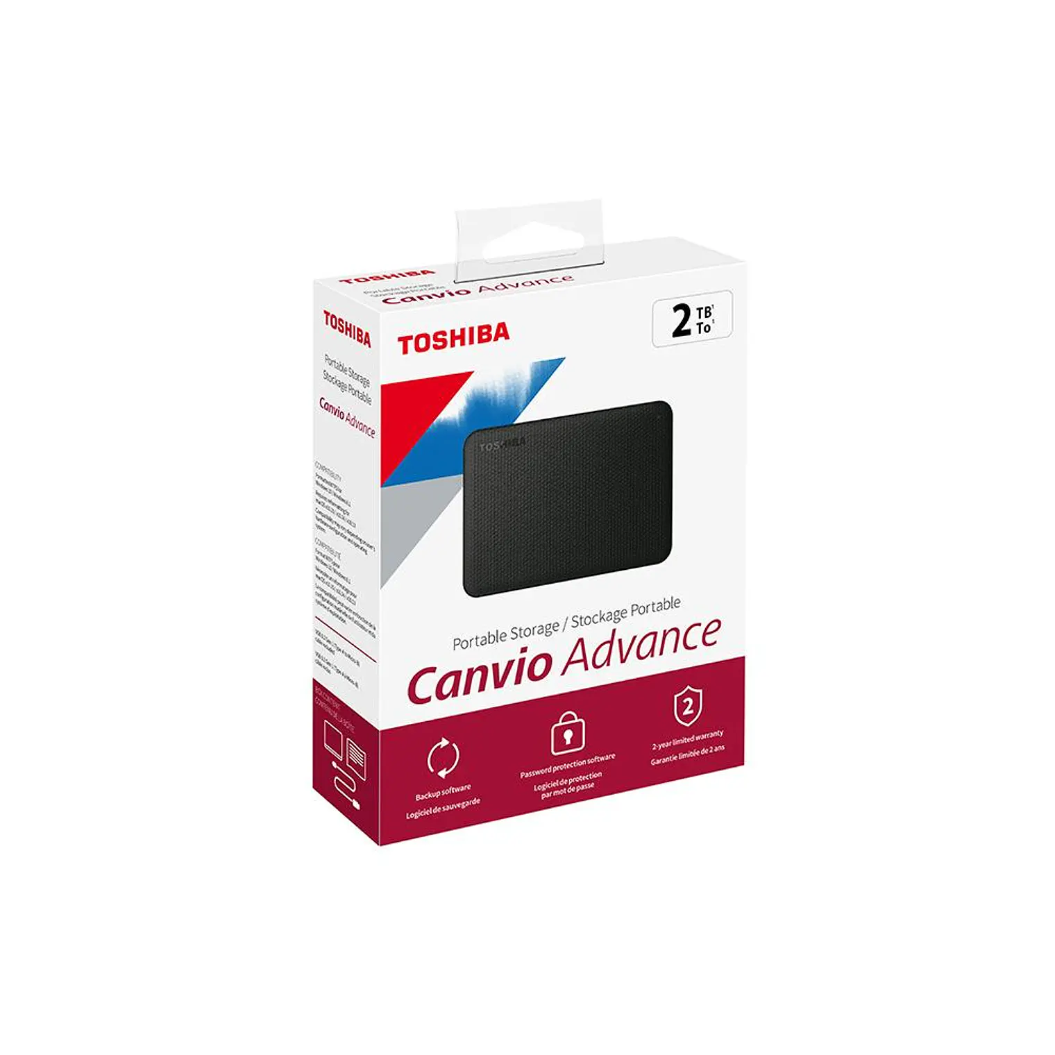 Disco Duro Toshiba 2TB Externo Canvio Advance Negr HDTCA20XK3AA 1