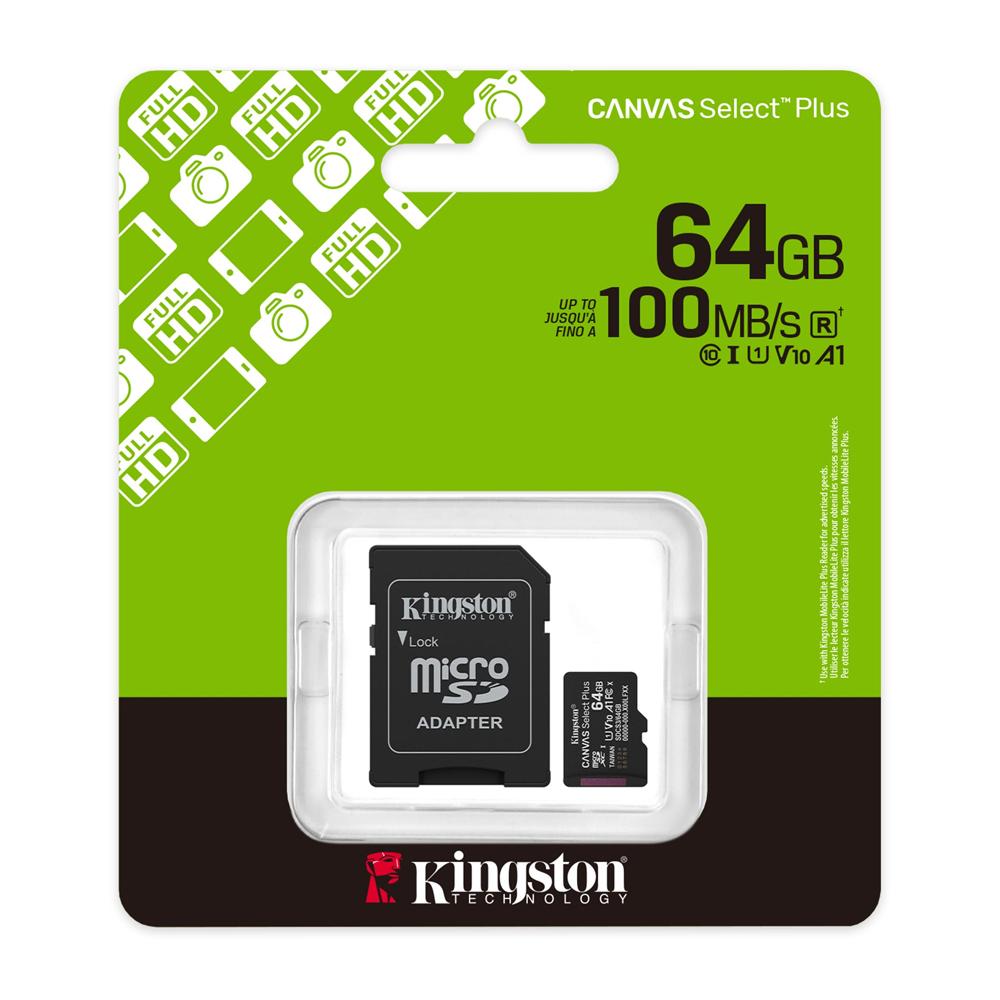 Memoria 64GB micro SDXC Canvas Select Plus Gen3 10 SDCS3/64GB 1