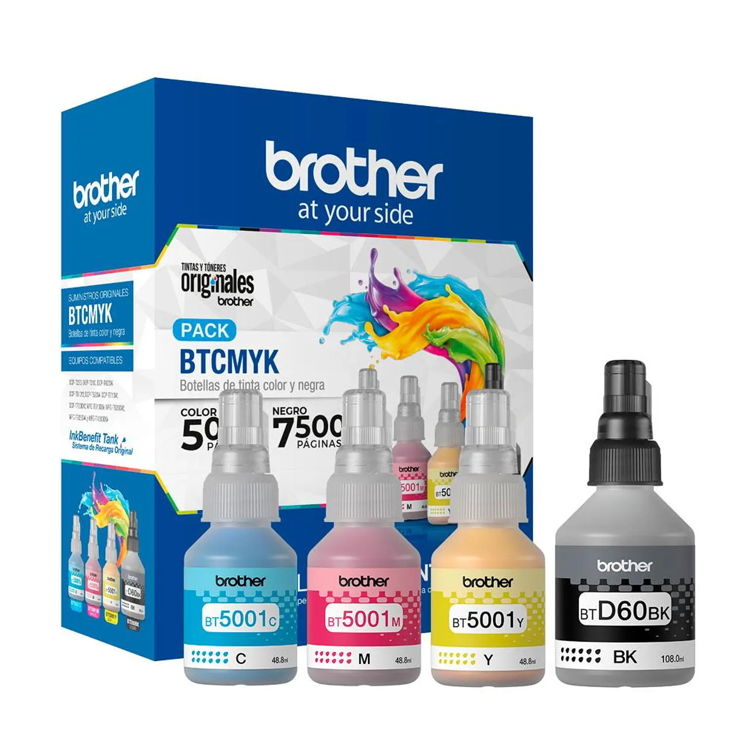 Pack Botella Brother color/negro BTCMYK(Negro+CMY) BTCMYK 1