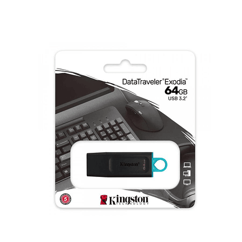 Pendrive 64GB USB3.2 Gen1 DataTravelerExodia (Blac DTX/64GB