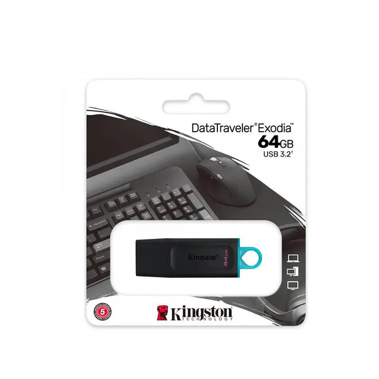 Pendrive 64GB USB3.2 Gen1 DataTravelerExodia (Blac DTX/64GB 1