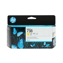 Tinta HP 738 130-ml Yellow DesignJet Ink Cartridge - 498N7A