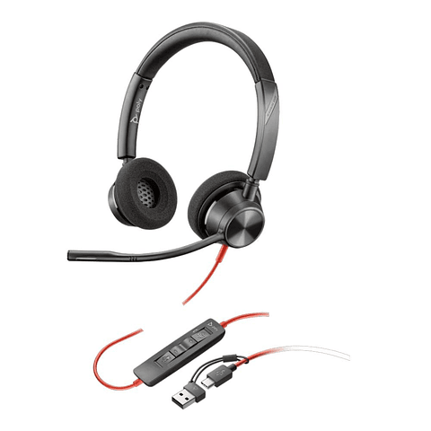 Auriculares Poly Blackwire 3320 Stereo MSTeams - 8X220AA