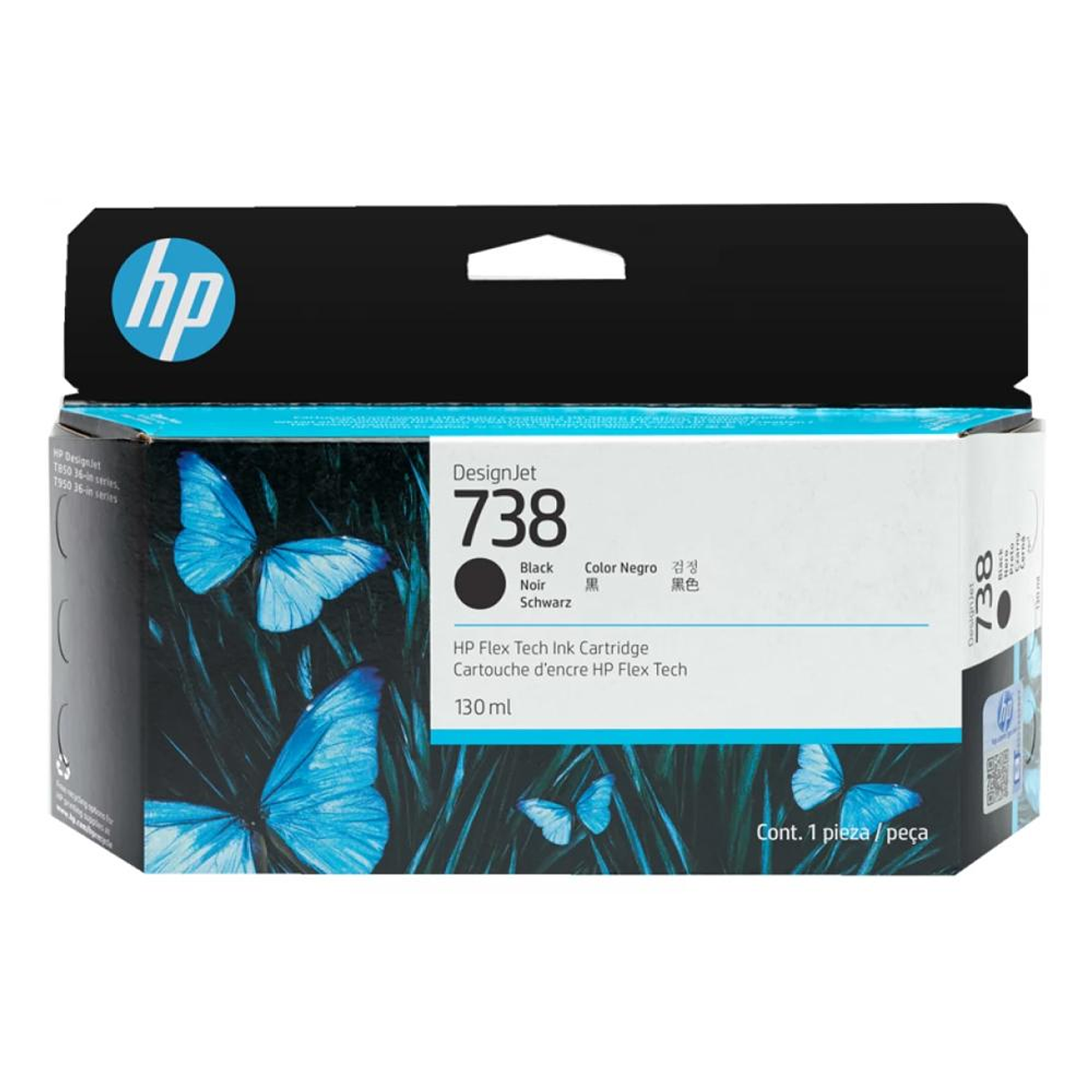Tinta 130-ml Black DesignJet Ink Cartridge - 498N4A 1