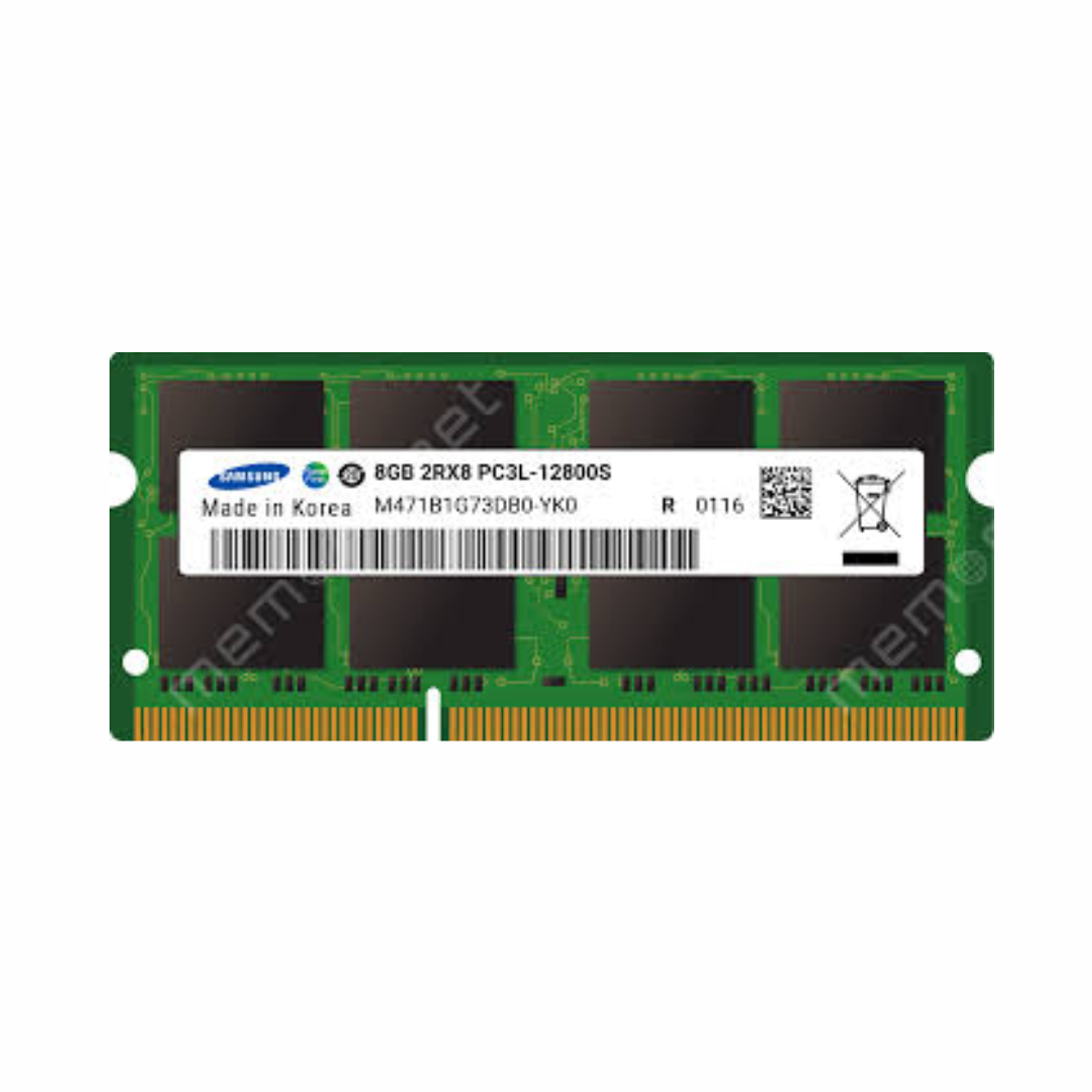 Memoria Samsung 8gb DDR3 1600mhz SODIMM pc3-12800 m471b1g73db0-yk0 03t6458 1