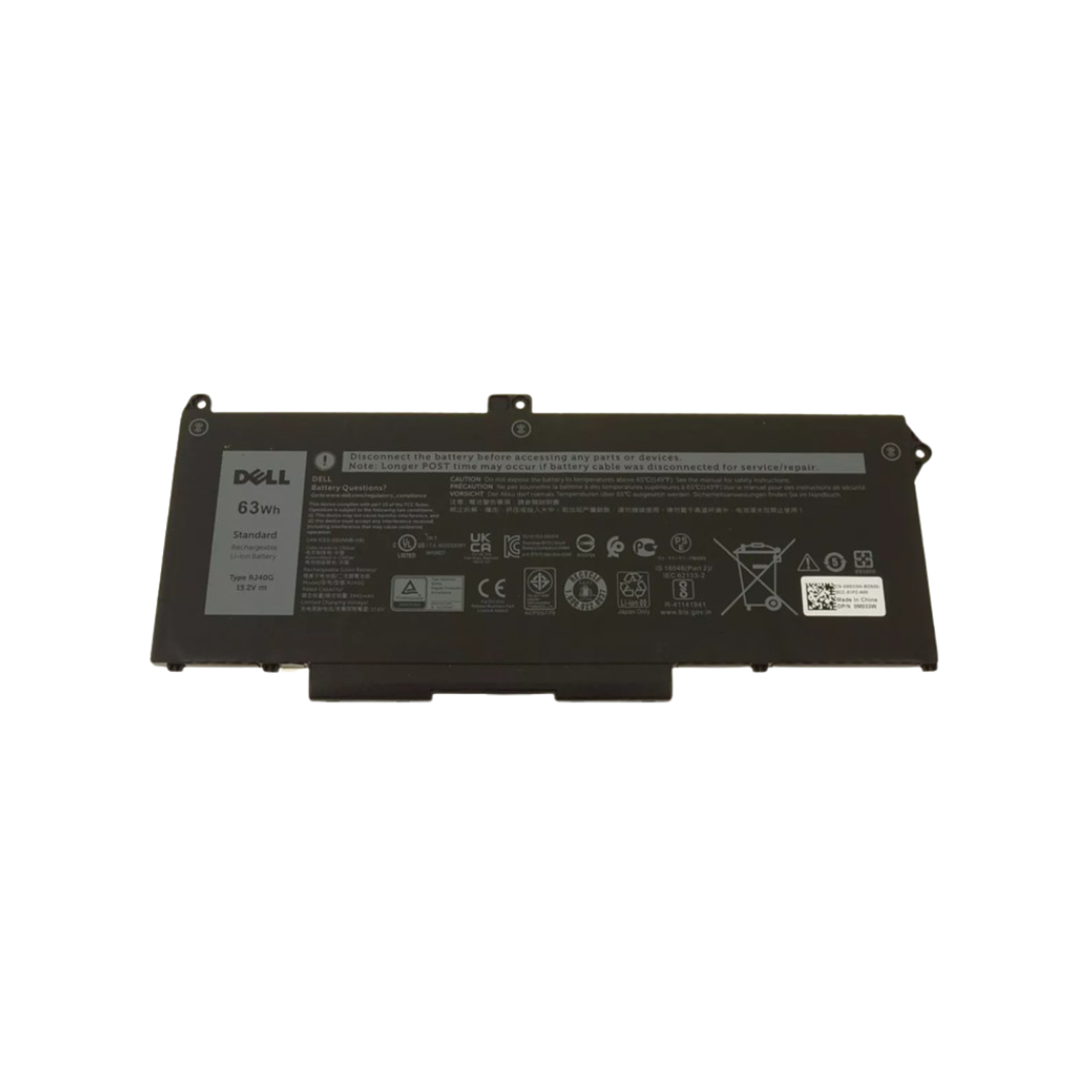 Bateria Dell Latitude 15 5520 Latitude 14 5420 Type Rj40G 63Wh 15.2V 4 Celdas M033W 1