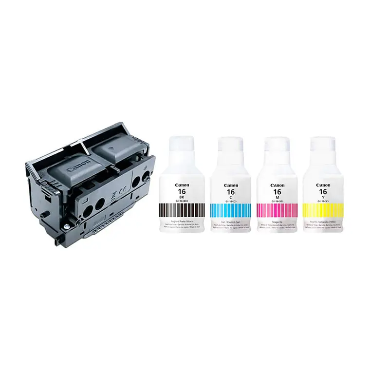 Kit de Tintas GI-16 BK, C, M, Y + Cabezal PH-S 4659C005AA 1