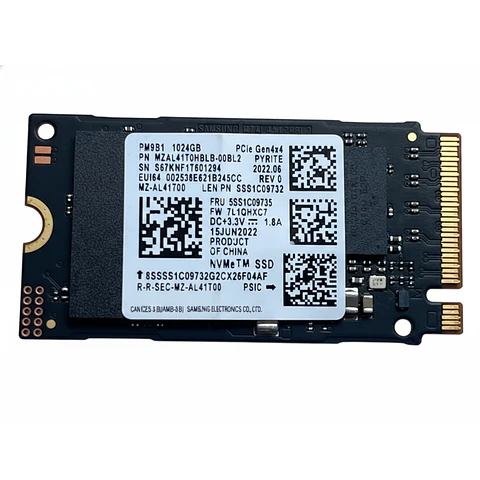 Unidad SSD Samsung Usado 1TB (1024 GB) M.2 2242 NVMe PCIe Gen 4x4 MZ-AL41T00 PM9B1