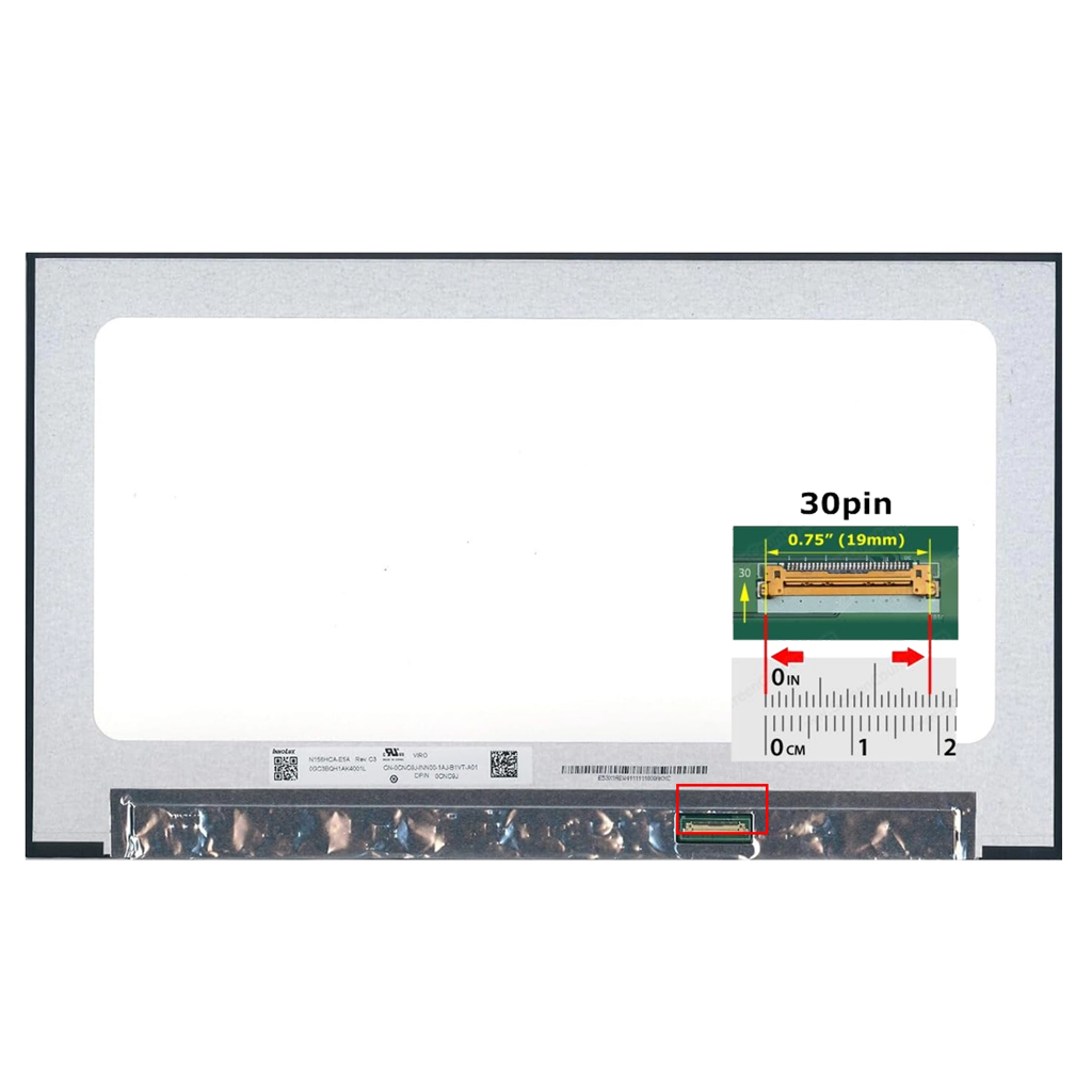 Pantalla LCD HP FHD 30 Pines Mate 15.6'' (1920 x 1080) SPS L73065-3D3 1