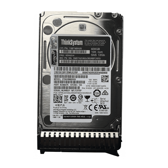 Disco Duro IBM/Lenovo 600GB 2,5'' SAS 12G 10K RPM Thinksystem 7XB7A00025 00YK014
