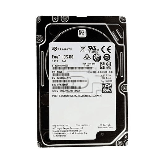 Disco Duro Seagate Enterprise 1.2TB 10K RPM SATA 12GB/S 128MB 4KN ST1200MM0009