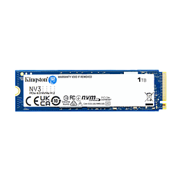 Unidad Kingston SSD/M.2 1TB PCI-E 4.0 NVMe M.2 2280 6000MB/S NVME/SNV3S